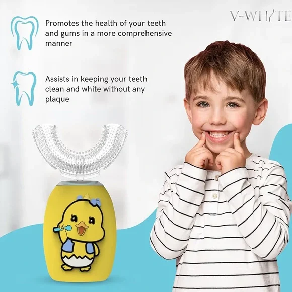 Kids Ultrasonic Electric U-Shaped Toothbrush For Teeth - 360° Mouth Cleansing - Picture 6 of 9